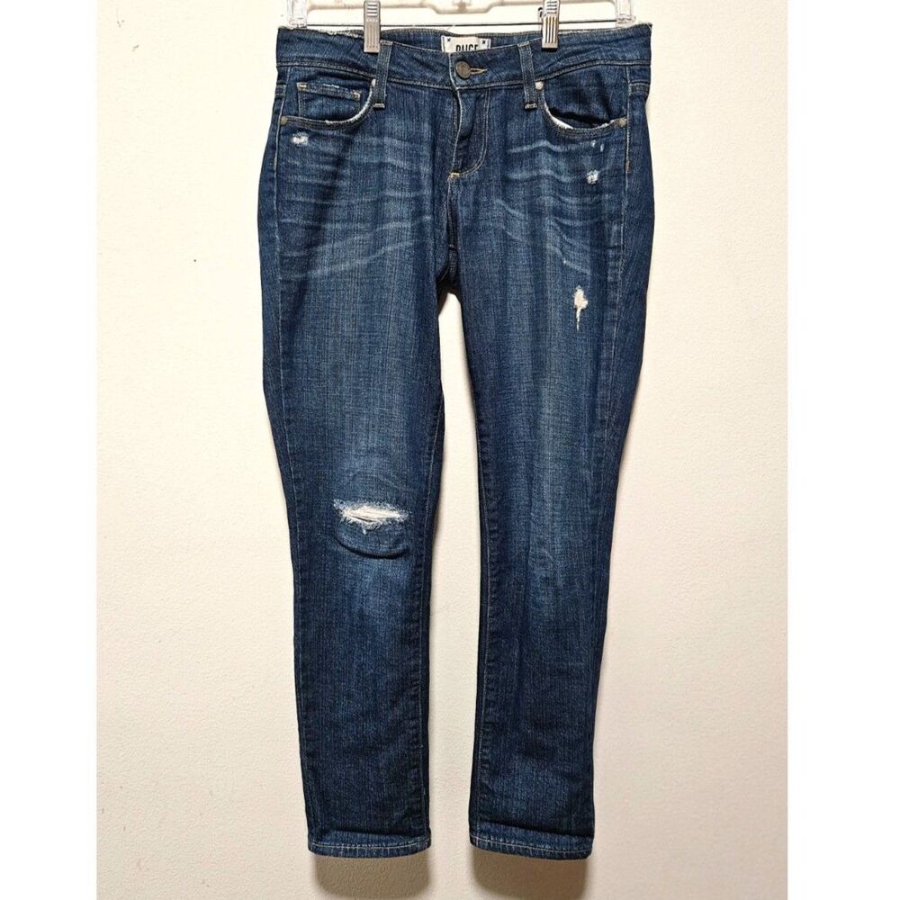 Paige Jimmy Jimmy Distressed Skinny Boyfriend Jeans 24